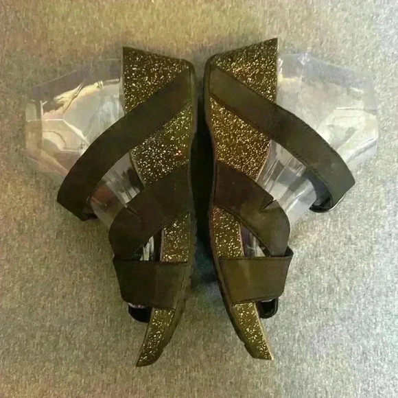 Dansko Susie Platform 2” Wedge Black Adjustable Leather Wedge Women 10 or 41 EU - Picture 5 of 14